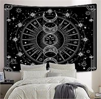 Sun Moon Tapestry Wall Hanging - 61” x 61”