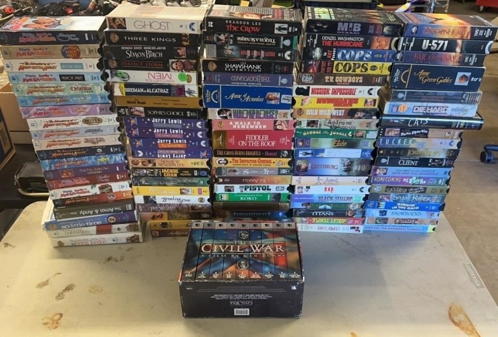 100+ New & Used VHS Tapes