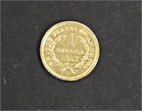 1853 $1 Gold USA