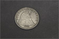 1859S Silver Seated Dollar