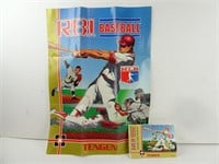 NES Tengen RBI BASEBALL 14" x 20" Poster & Game