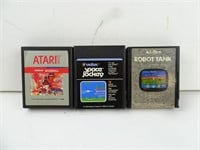 Lot of 3 Atari Game Cartridges - Baseball Space