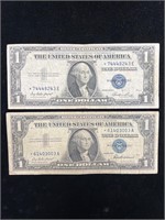 1935 E & 1957 $1 Silver Certificate Star Notes