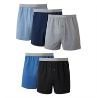 Hanes Men's 5-Pack Exposed Waistband Knit Boxers,