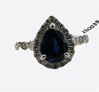14KT White Gold Woman's Sapphire Ring