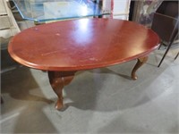 CHERRY OVAL QUEEN ANNE LEG COFFEE TABLE
