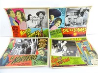 Lot of 4 1960s Mexican Movie Lobby Cards