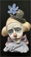 Lladro Bowler Hat  Pensive Clown
