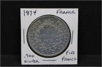 1874 France Five Francs