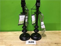 Small Black Table Lamp Base lot of 2