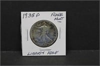 1938D Rare Mints Silver Walking Liberty Half