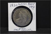 1830 Silver Bust Type Half Dollar