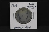 1915 Low Mintage Silber Barber Half Dollar