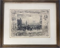 Westminster Bridge by Felix Hilaire Buhot 1884
