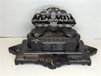 CAST IRON DOUBLE INK WELL