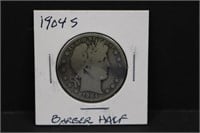 1904S Silver Barber Half Dollar
