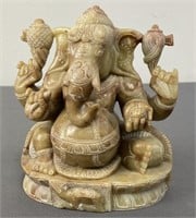 Ganesh Indian Soapstone Sculpture