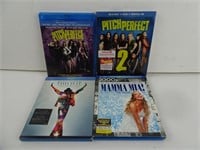 Lot of 4 Musical Movie Blu-Rays - Pitch Perfect 1