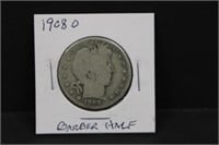 1908 O Silver Barber Half Dollar