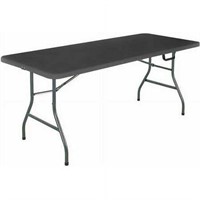 Cosco 6 Foot Centerfold Folding Table  Black