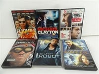 Lot of 6 Action Films on DVD - Hancock iRobot