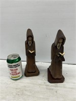 Wooden decorative monks