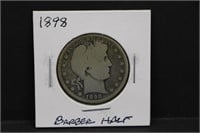 1898 Silver Barber Half Dollar