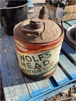D1. Vintage motor oil can