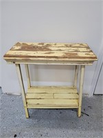 Vintage Wood Handmade End Table