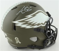 Autographed AJ Brown Eagles Helmet