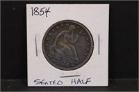 1854 Silver Seated Half Dollar