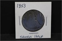 1853 Silver Seated Half Dollar