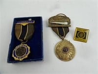 Lot of Vintage American Legion Medals & Pin