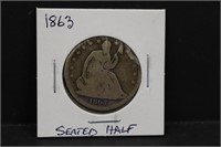 1863 Silver Seated Half Dollar