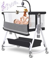 Hkleae 3 in 1 Baby Bassinet with Musical Toy