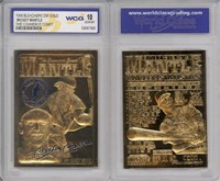 23K Gold Mickey Mantle Yankees Card
