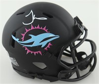 Autographed Tyreek Hill Dolphins Mini Helmet
