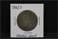 1867S Silver Seated Half Dollar
