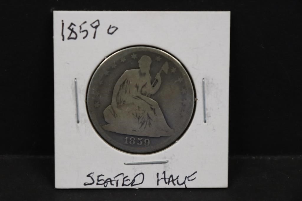 1859 O Silver Seated Half Dollar