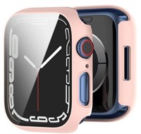(OpenBox/New)Apple Watch 9 8 7 Case Pink,Smooth