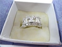 High End Costume Jewelry Clear Stone CZ Ring Size