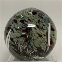 Rollin Karg Signed Iridescent Paperweight