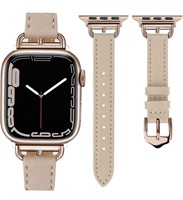 (new)Genuine Leather Band Compatible with Apple