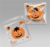 (New) 100pcs Halloween Cellophane Bags Candy