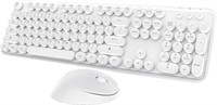 104 Keys Wireless Keyboard Mouse Combo  White