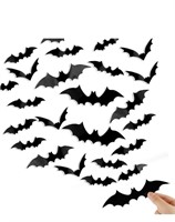 50 Pcs Bats Halloween Decoration, 4 Different