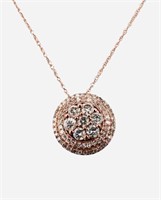 10KT Rose Gold Woman's Diamond Necklace