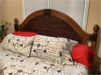 Rattan look king bed. Mattress/box spring not sold