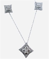 10KT White Gold Woman's Diamond Necklace
