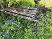 Antique Rebuildable Wood Wagon, Iron Wheels